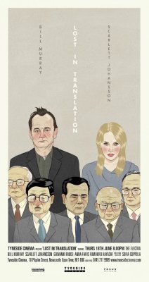 lentesmojados:  roadsideattraction:  harvardwang:  And my Lost in Translation poster obsession continues. saucy:  instant-noodles:  insooutso: Lost In Translation poster done Alamo Drafthouse-style by UK badass Paul Johnson. And for Emz and the rest of