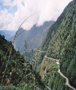 &ldquo;The Yungas Road, as seen from Coroico. The North Yungas Road (also Grove&rsquo;s Road, Coroico Road, Camino de las Yungas, El Camino de la Muerte, Road of Death, and Death Road) is a 38 to 43 mile road (depending on source) leading from La Paz