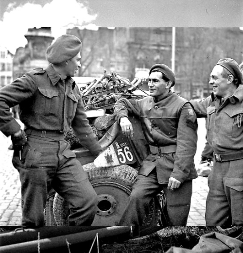 Three “D-Day originals” of the Regina Rifle Regiment who landed in France on 6 June 1944