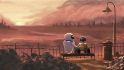 (via fuckyeahholdinghands) Aww I loved how Wall-E always tried to hold her hand. That was so cute.