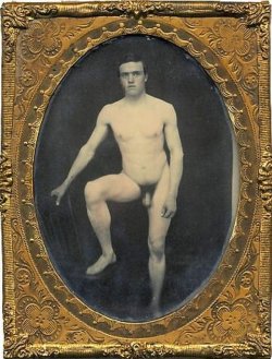 Omegaoutlet:  Tattooedmike:  Antique-Erotic:  An 1859 Ambrotype Of A Nude Man, By