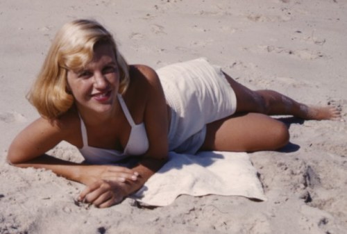 lovingsylvia: Got some Sunday goodies for you! ;) Sylvia Plath enjoying the beach in the summer of 1