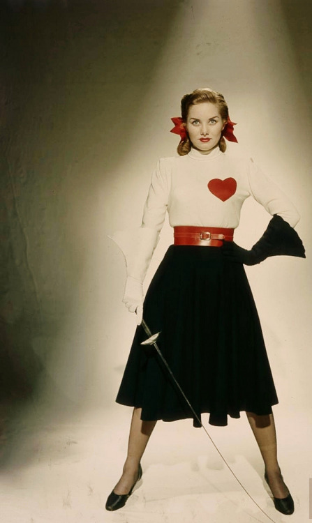 tapill: vintage everyday: Color Vintage Photos of American Actress Celebrating Valentine