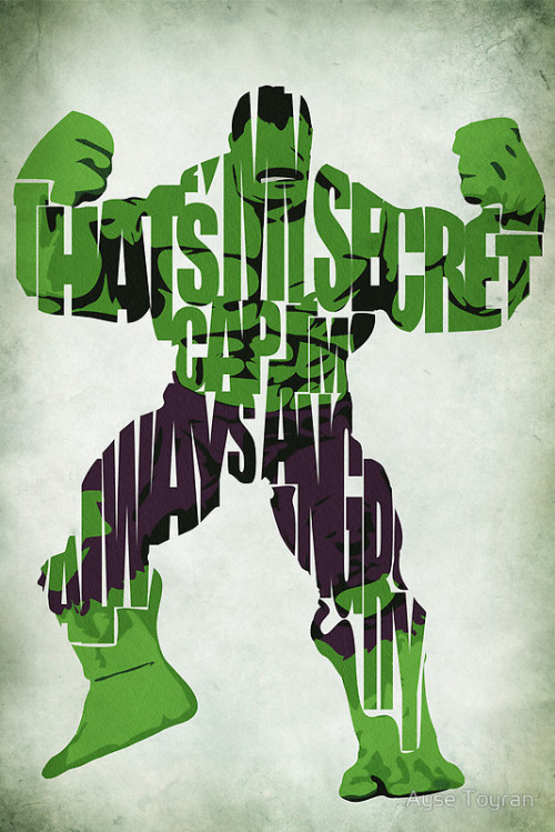 postervine:  Do you like these posters? - Go to PosterVine.com and vote it to the front page - if not then vote it down.  Check out these awesome typography posters of our favorite comic book characters from the pages of DC and Marvel Comics. These poster