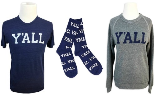 Y'ALL socks, tees, and sweats are what you need! Available in stores and online. www.fleurty