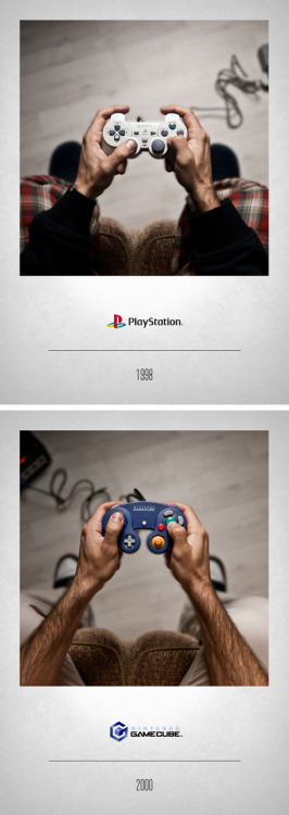 theomeganerd:  Video Game History Through Controllers by Javier Laspiur