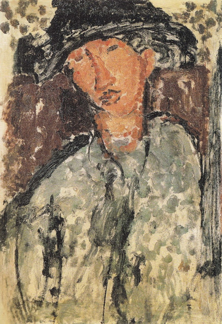 fleurs-du-bien:
“ Amadeo Modigliani (1884-1920) Portrait de Chaïm Soutine, 1917
Huile sur panneau © Droits réservés
“Le Portrait de Soutine par Modigliani peint sur une porte dans l’appartement du marchand Léopold Sborowski (1889-1932) (…) réalisé en...