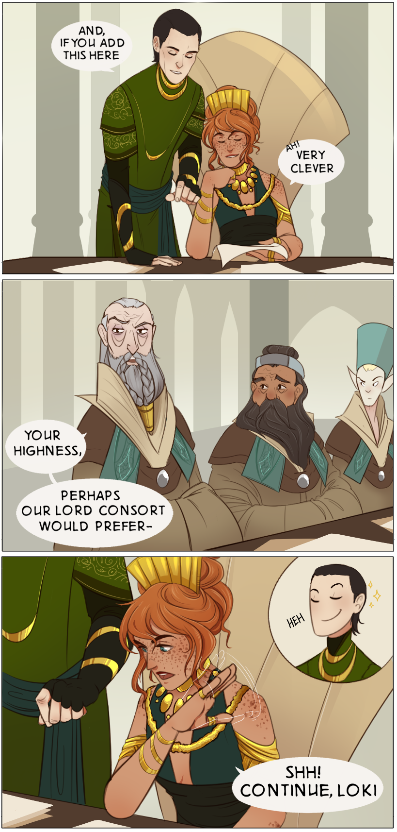 Loki X Sigyn Consort AU! Finally,I Might Add.