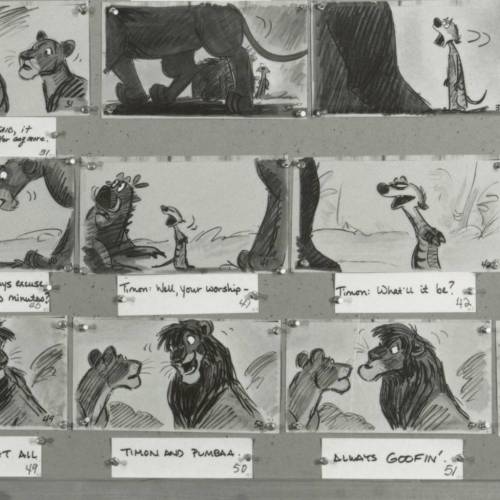 Storyboard for The Lion King. Fascinating. disneyanimation:Throwback Thursday: Original storyboard