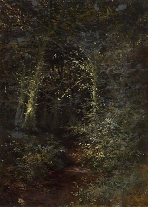 huariqueje: A Dark Path in the Woods   -  Charles WrightBritish  1830-1905