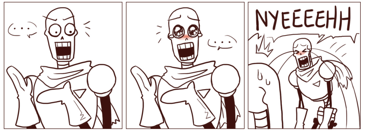 smolandtolskeletons:  From that day on, Papyrus would sometimes find that someone