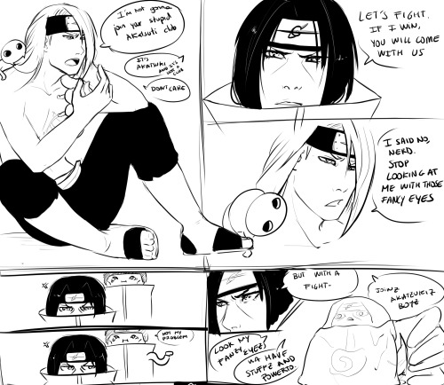 Today I watched my bf playing the last Naruto videogame and all the akatsuki’s creation, so I came b