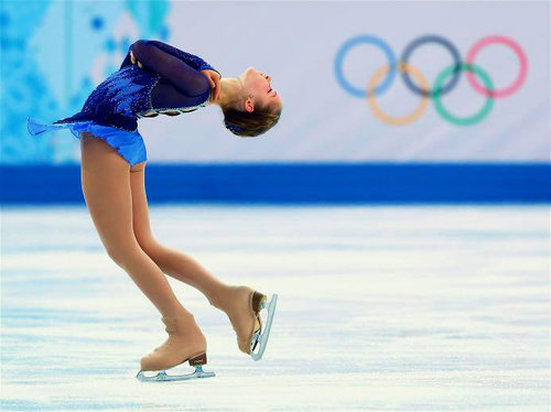 attractiveolympians:  15 year old Julia Lipnitskaia of Team Russia performing in the women’s figure skating short program portion of the team event 