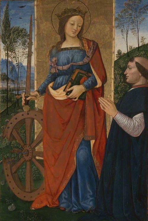 maertyrer:Bernardino PinturicchioSaint Catherine of Alexandria with a Donorc. 1480-1500