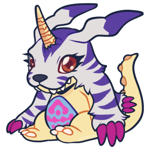 pierrotcurio: Eventual two sided charm of gabumon and blackgabumon