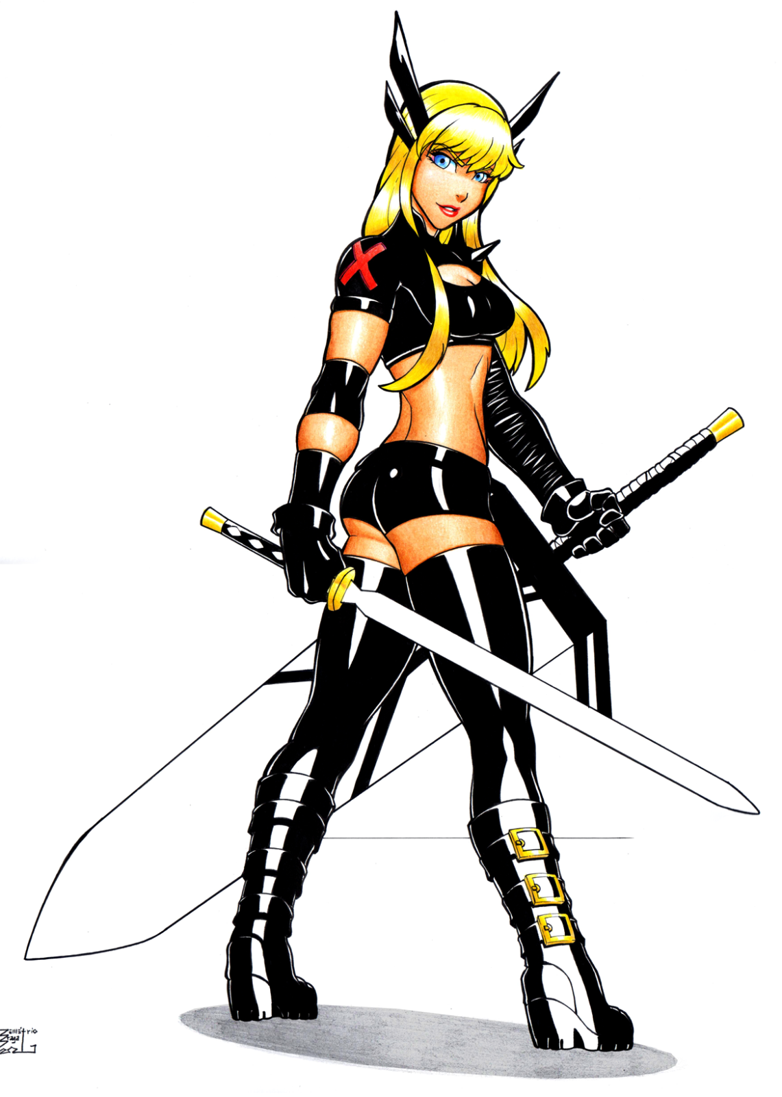 dailydamnation:Illyana Rasputin graciously lets you choose whether to be sliced up