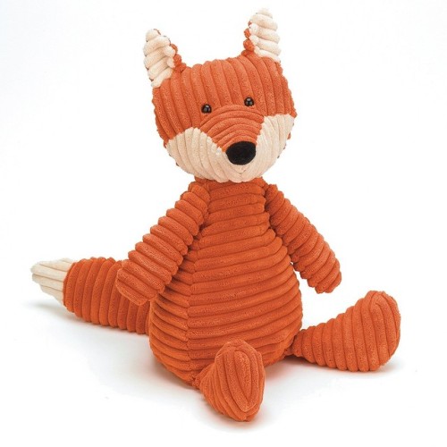 jellycat foxes![ ID: four pictures of stuffed red fox toys made by jellycat. the banner says, “do no