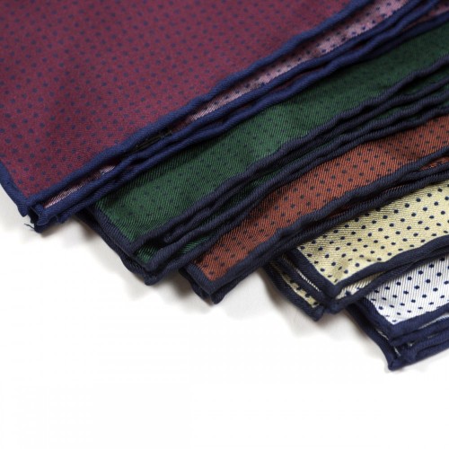 gentlementools: Accessory of the day - Polka dots silk pocket square by Calabrese 1924available >