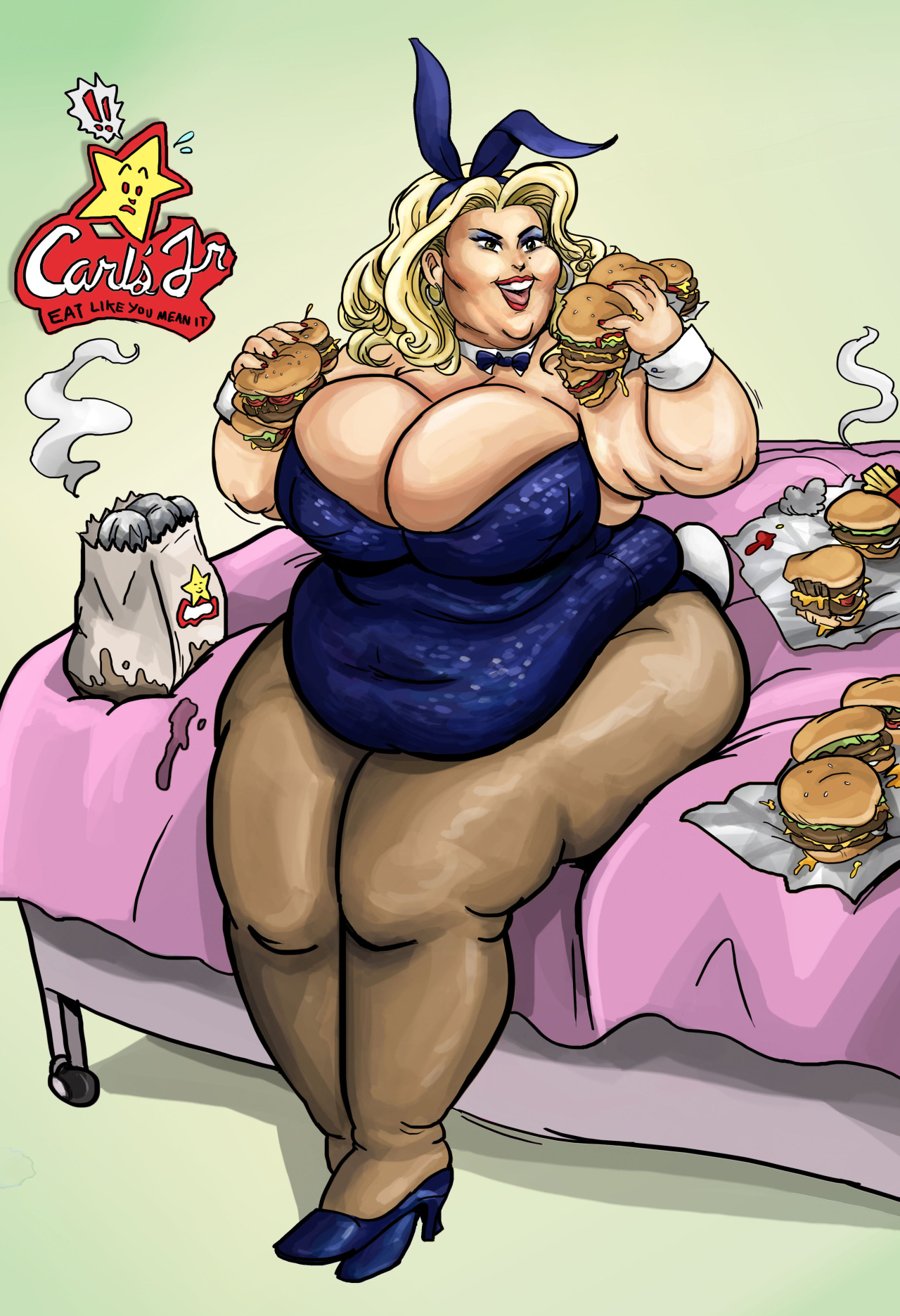 fatline:  Anna Nicole Smith’s Thicc Burger Ad a commission of one of Anna Nicole