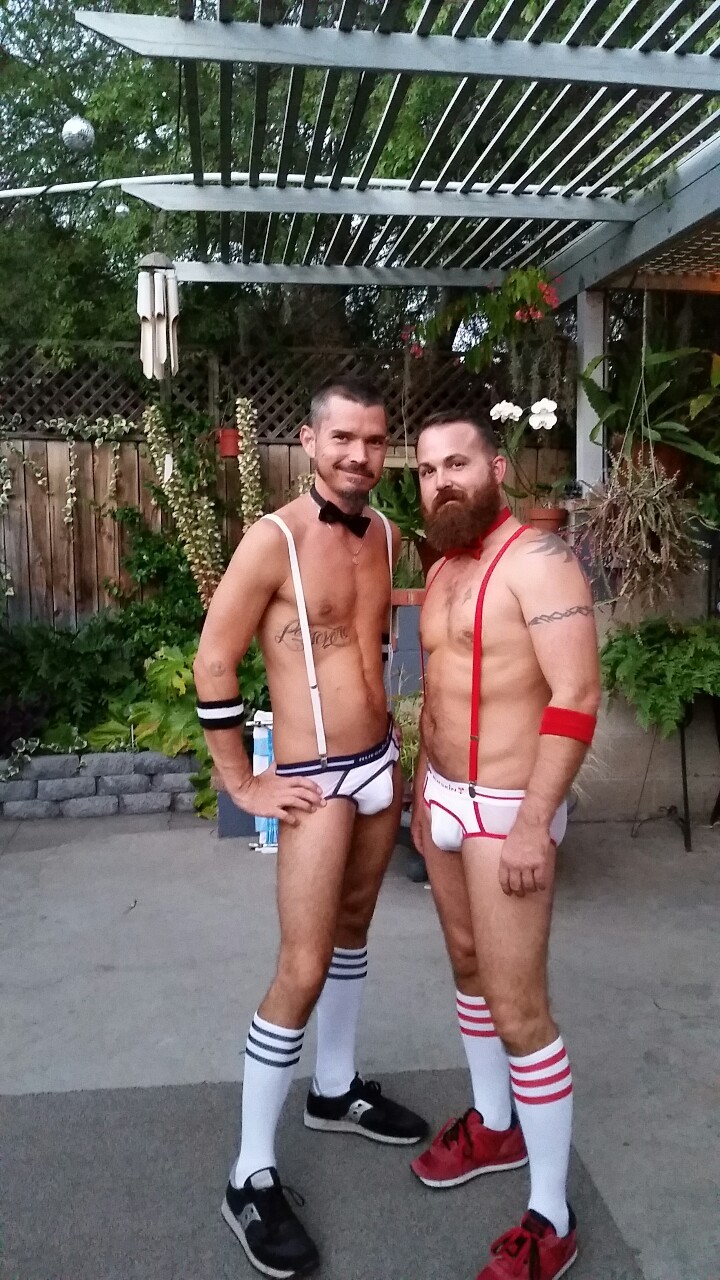 thebackyardboys:  Backyard bartenders at your service. #sandiegopride #thebackyardboys