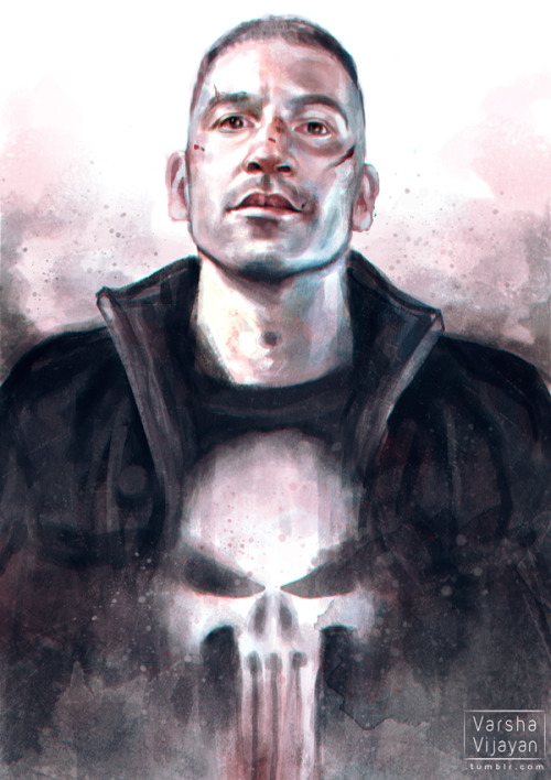 varshavijayan:Guess who’s totally not excited for Daredevil Season 2 haha!Newest drawing. Punisher. 