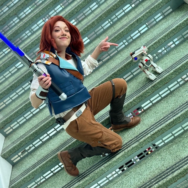 My Cal Kestis cosplay for WonderCon Day 2!!! So happy I could cosplay as mah fave Jedi!