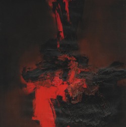 Luis Feito (Spanish, b. 1929), Composition, 1961. Canvas, 100 × 100 cm.