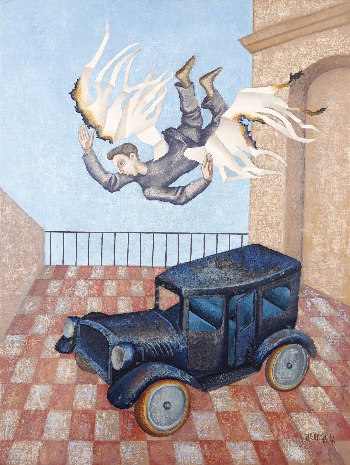 Enrico Benaglia — The Return of Icarus (oil on canvas, 1986)