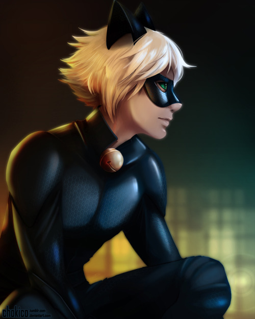 chokico:long overdue Chat Noir Fanart.