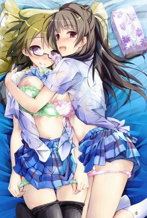 【二次・ZIP】みどりの日なので、緑色の下着を身に付けた女の子の画像 | 桃色虹画像 -二次元萌え画像エロ画像まとめ-