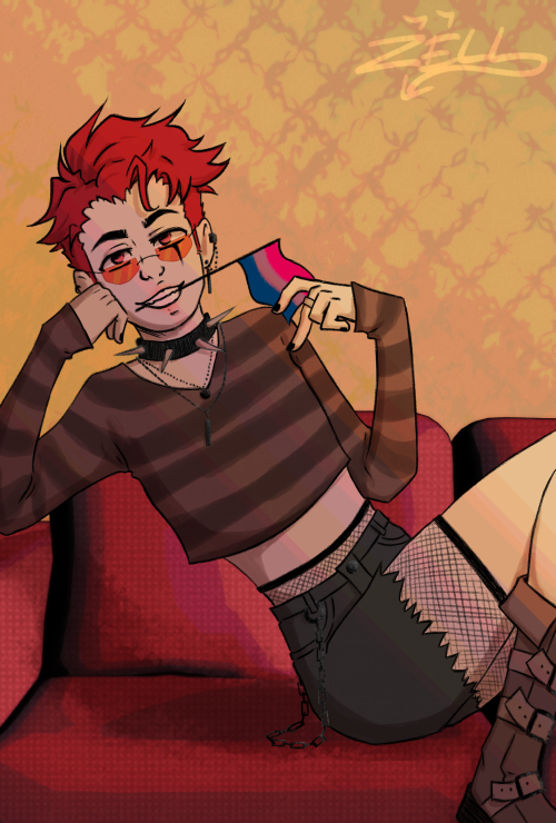 HAPPY PRIDE EVERYONE!Hope you all like this drawing of the bi icon, Jack Spicer!