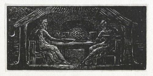 artist-blake: Thenot and Colinet at Supper, William Blake, 1821, TatePresented by Herbert Linnell 19