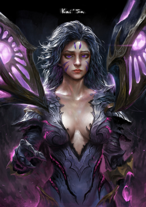 rarts:    Beautiful   Kai'Sa (Daughter of the Void): League of Legends (LOL) game art [Artist: Dith]