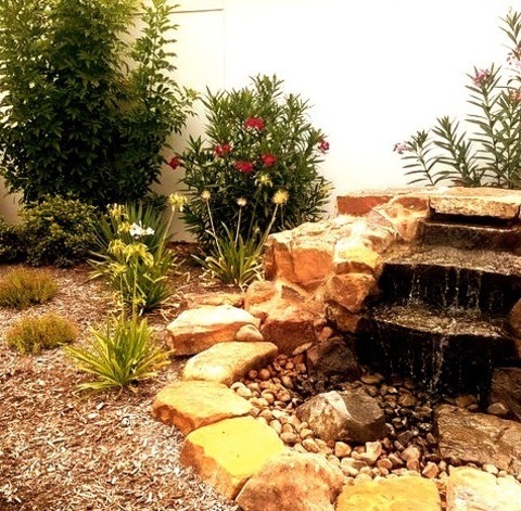 Landscape In Austin Ideas For A Sizable, Full-sun, Stone-paved Backyard In The Summer.