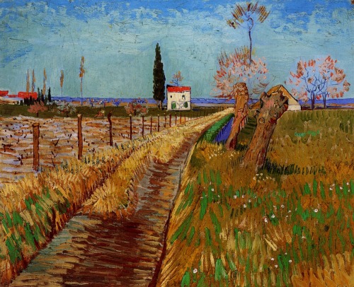 vincentvangogh-art: Path Through a Field with Willows, 1888 Vincent van Gogh 