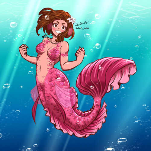 debby-san:I finally drew Uraraka mermaid! It’s been in my mind for a couple of weeks   Ah! I took in