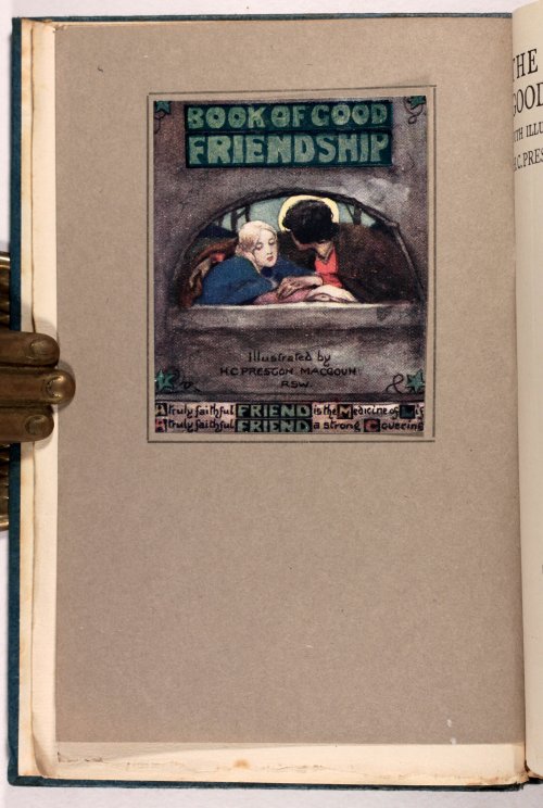 The Book of Good Friendship - Foulis 1920 - scarce with dust jacket after 95 years