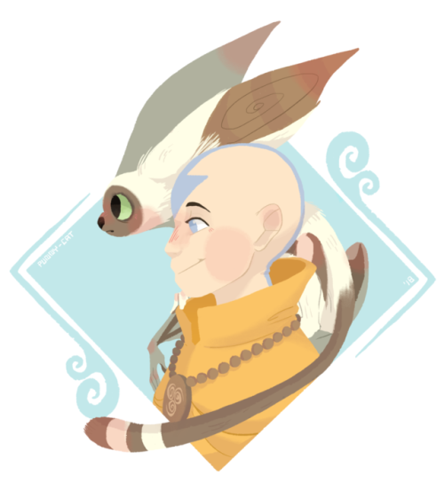 aangmarble: Aang, by punny-cat ※ Permission to upload this image was given by the artist. Do not rep