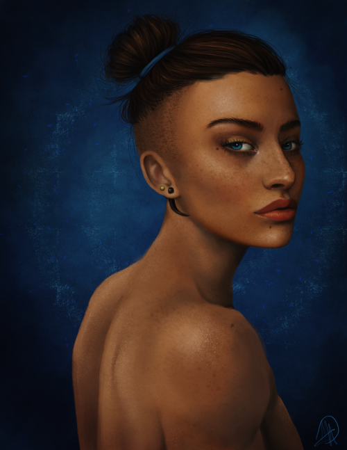 adventuresloane:queendread:“I think I can punch ghosts now.”[ID: A realistic portrait of Beau from t