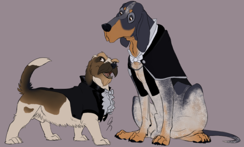 Here is the cast of ‘The Phantom of the Opera’ drawn as dogs. Well, except for the Opera Ghost, but 