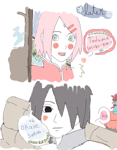 sparckle-cat:   ❝ SasuSaku Month 2015 : DAY 20 ❝ - Day 20: A N N I V E R S A R Y   ┌( ಠ‿ಠ)┘ okay now one last thing , I Know that this’s maybe the wrost doujin you ever read ,//whytimeissoshort??// and i wanted to add more scenes like