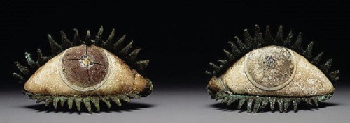 Pair of EyesClassical, 5th century B.C. or later, Greek, Bronze, marble, frit, quartz, obsidianGreek