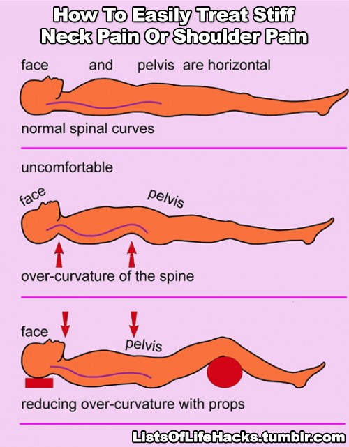 i-is-kenii: listsoflifehacks: Life Hacks to Banish Back Pain &amp; Neck Pain