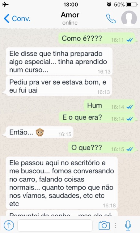 corninho-e-noivinha:Que noiva safada! Delícia demais essas conversas. Adoro as que eu tenho as vezes