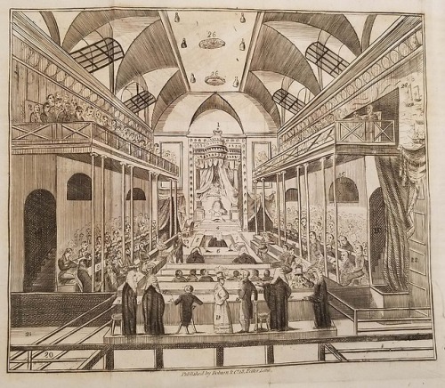 Representation of the interior of the House of Lords, as prepared for the trial of Her Majesty Queen