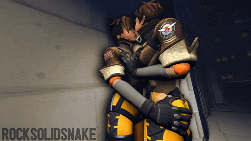 rocksolidsnake:  Commission: Tracer Self Make-out MP4/WEBM/GIF Got a PM about a commission