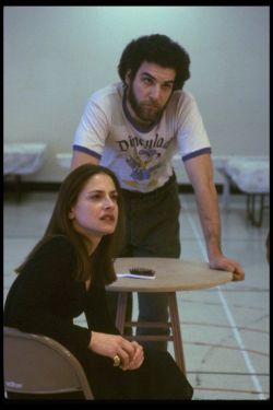 geek42:    Patti LuPone and Mandy Patinkin   rehearsing for the Broadway production of the musical “Evita.” (New York) (1979).      I love Mandy’s tee shirt. Donald is my fav’ cartoon. 