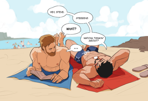 mirthandstar:  Boys boys boys | Request week(ish) - 1/7 captainneverever: “Congratulations! Maybe Steve and Tony at the beach?”