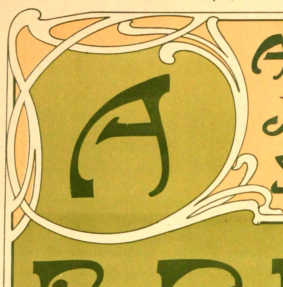 michaelmoonsbookshop:  Art Nouveau Lettres - fine lithographed alphabet fonts Lettres