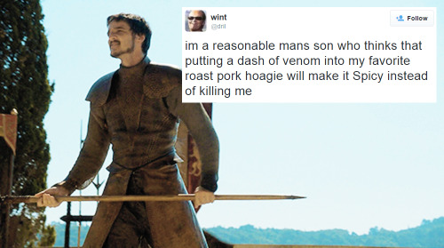 fuckwarlock:guess whos bored at workgame of thrones + dril tweets(caps source)